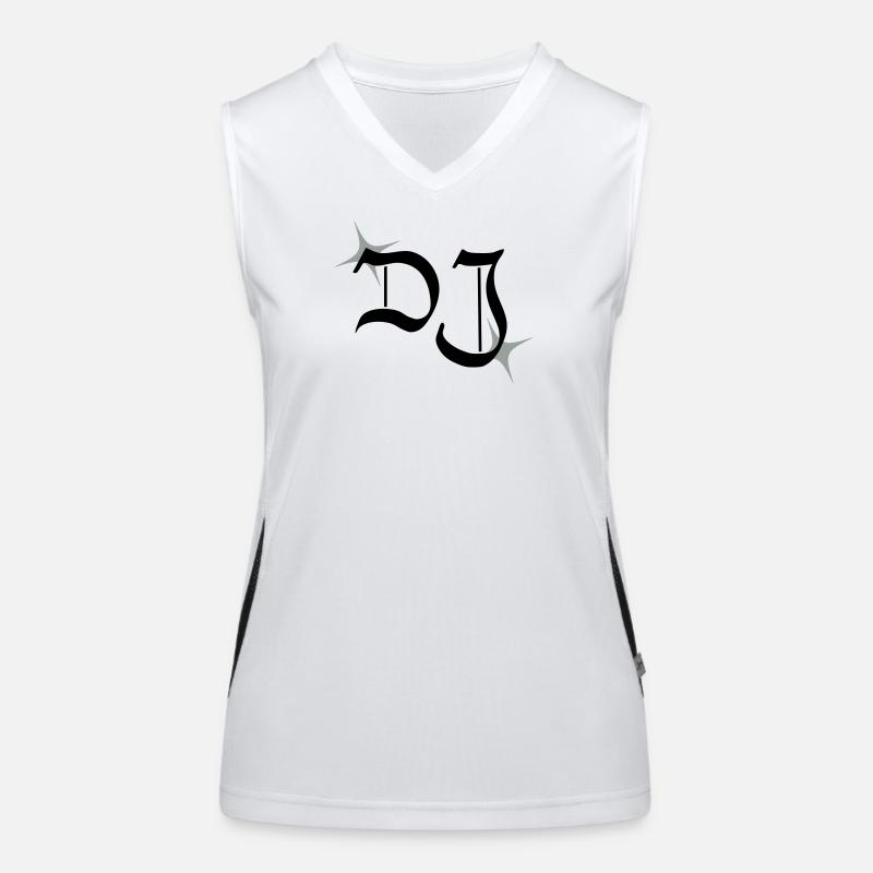 DJ Monogramm Funktionelles Kontrast-Tank Top für Frauen