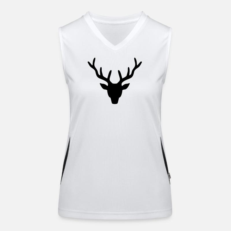 Hirschgeweih Funktionelles Kontrast-Tank Top für Frauen