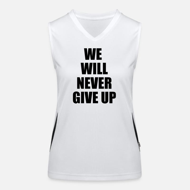 We will never give up - motivation & détermination Débardeur respirant contrasté Femme