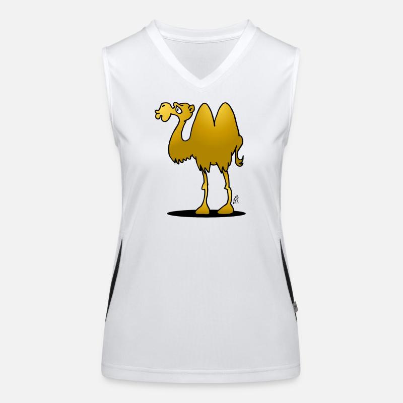 Kamel Funktionelles Kontrast-Tank Top für Frauen