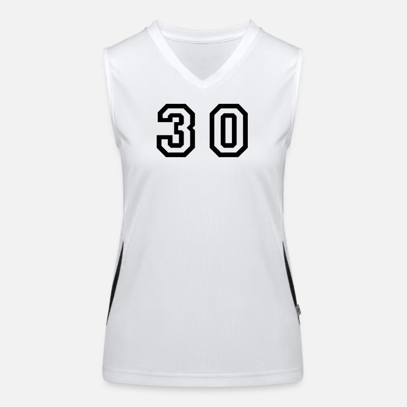 Number - 30 - Thirty Women's Functional Contrast Tank Top