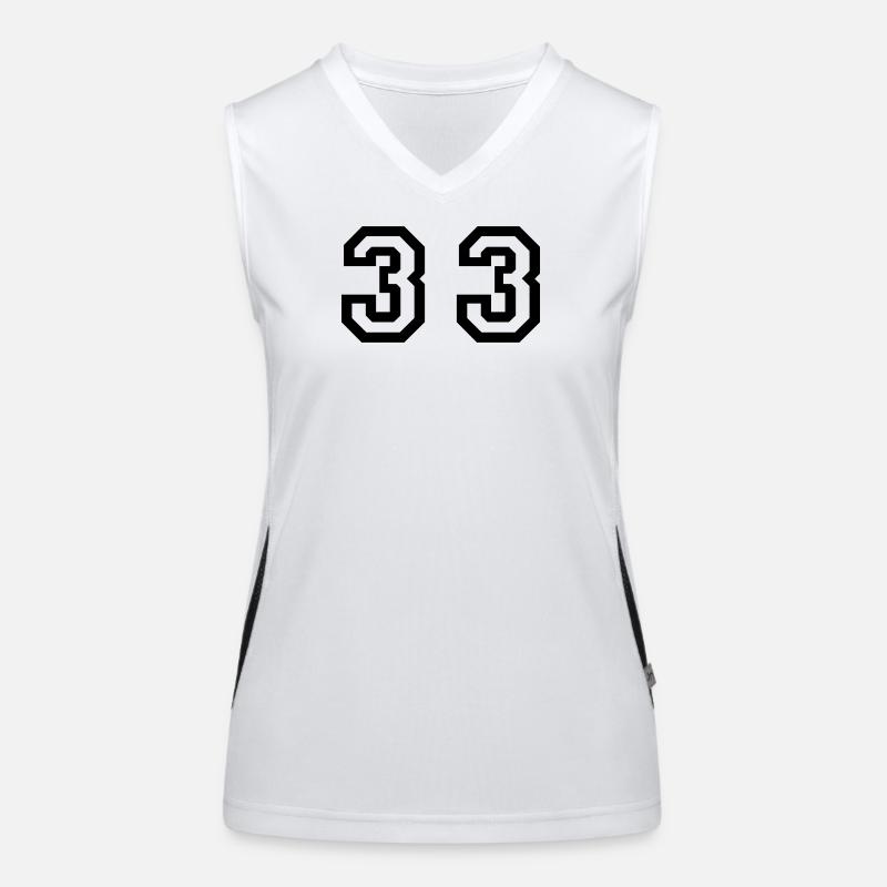 Number - 33 - Thirty Three Funktionelles Kontrast-Tank Top für Frauen