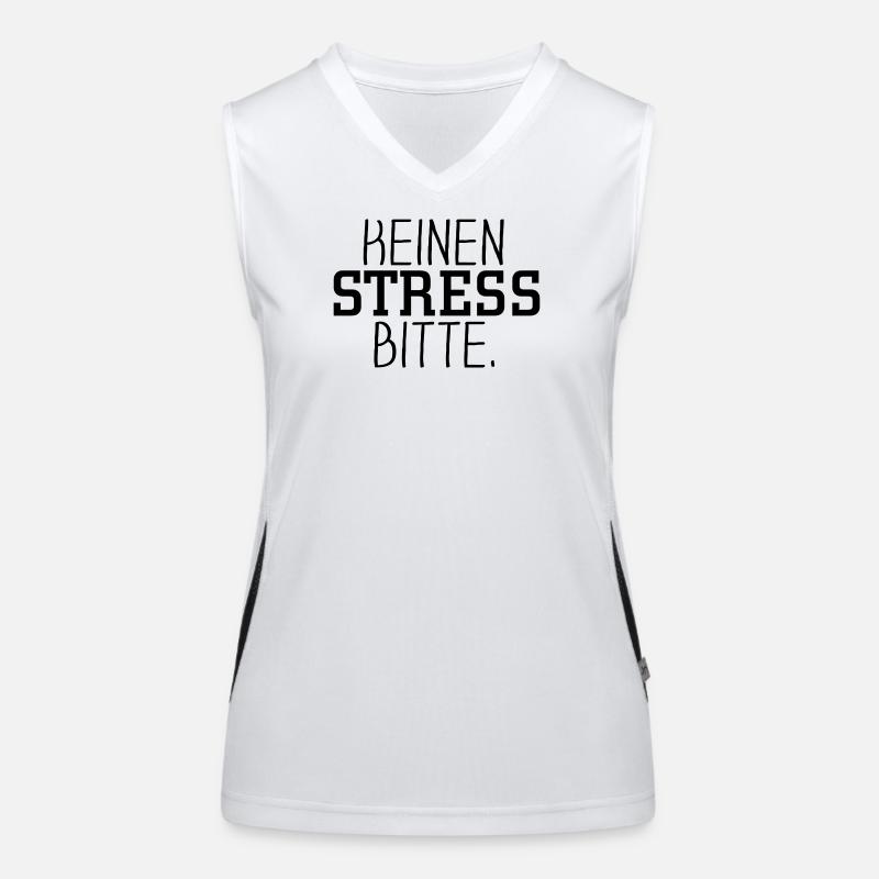 Keinen Stress bitte Funktionelles Kontrast-Tank Top für Frauen