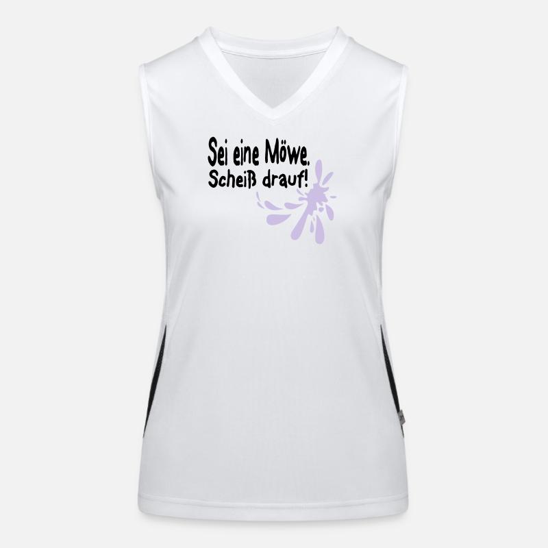 Möwen Scheiß drauf--3 Funktionelles Kontrast-Tank Top für Frauen