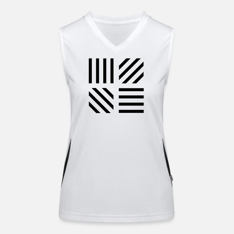 graphic stripe pattern Women's Functional Contrast Tank Top