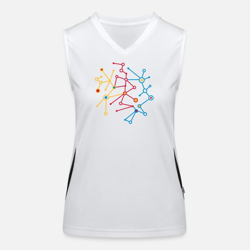 molecular pattern Women's Functional Contrast Tank Top