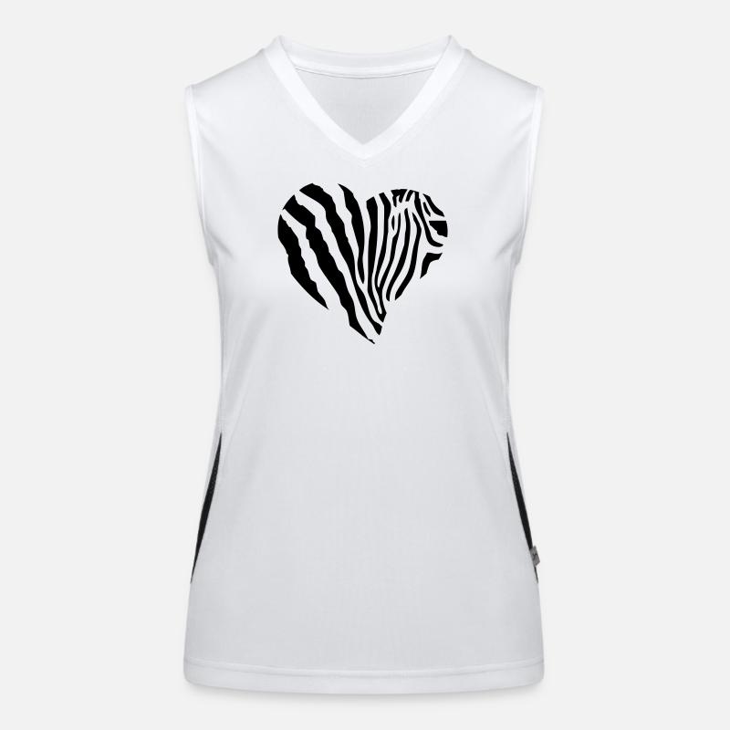Zebra-Muster Funktionelles Kontrast-Tank Top für Frauen