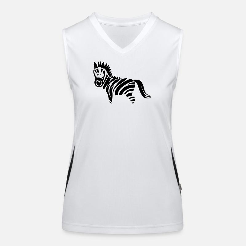 Zebra Design schwarz/ weiss Funktionelles Kontrast-Tank Top für Frauen