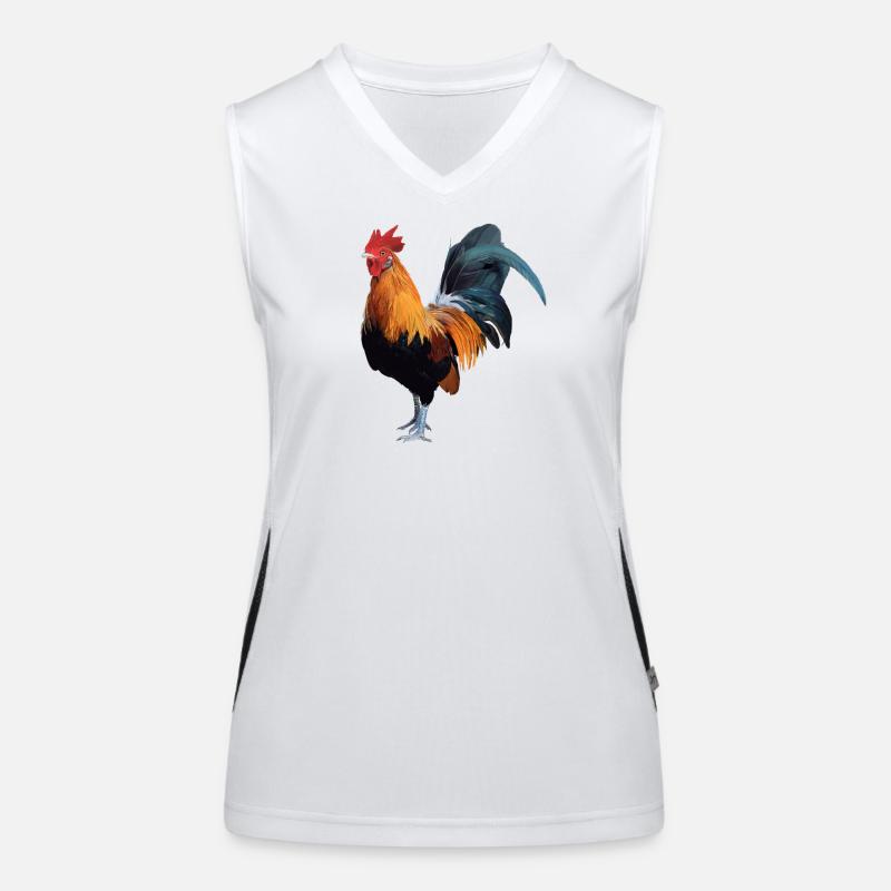Huhn Funktionelles Kontrast-Tank Top für Frauen