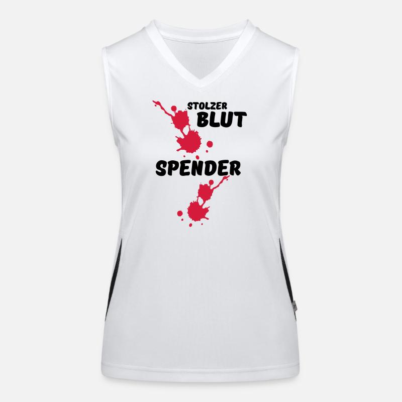 Stolzer Blutspender Blut Spende Geschenk Medizin Funktionelles Kontrast-Tank Top für Frauen