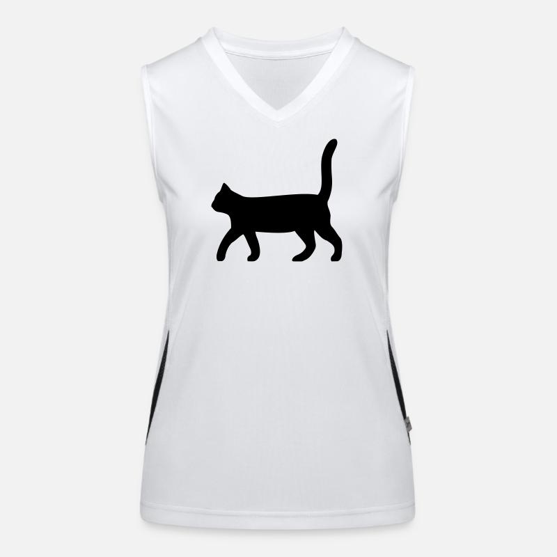 Chat noir Débardeur respirant contrasté Femme