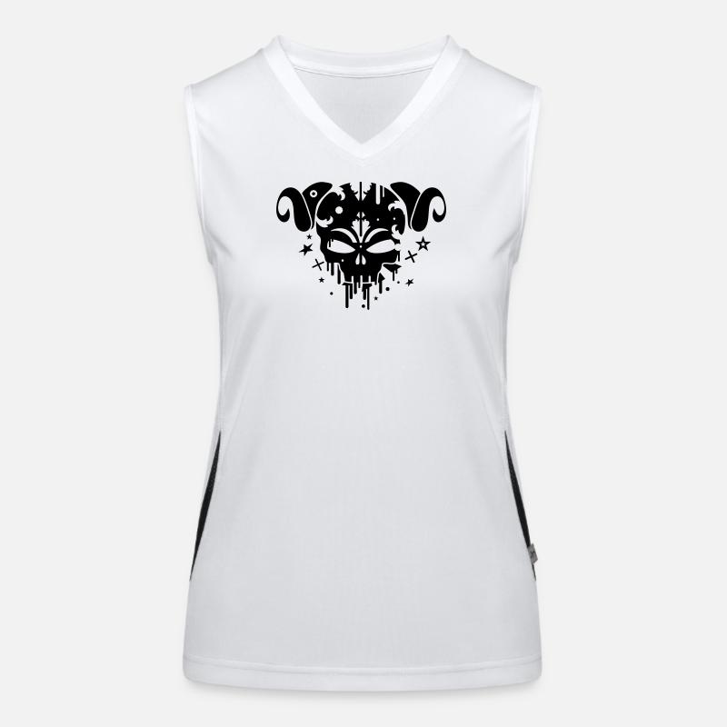 Faun Skull Funktionelles Kontrast-Tank Top für Frauen
