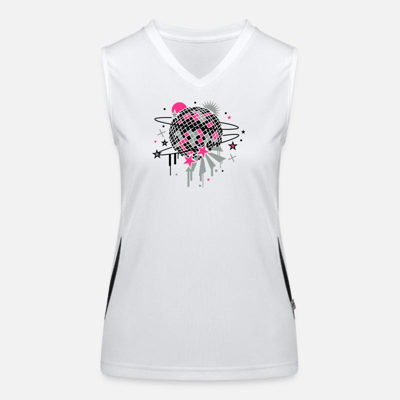 Disco Kugel Funktionelles Kontrast-Tank Top für Frauen