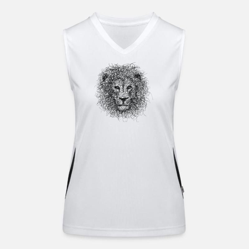 Lion Scribble Women's Functional Contrast Tank Top