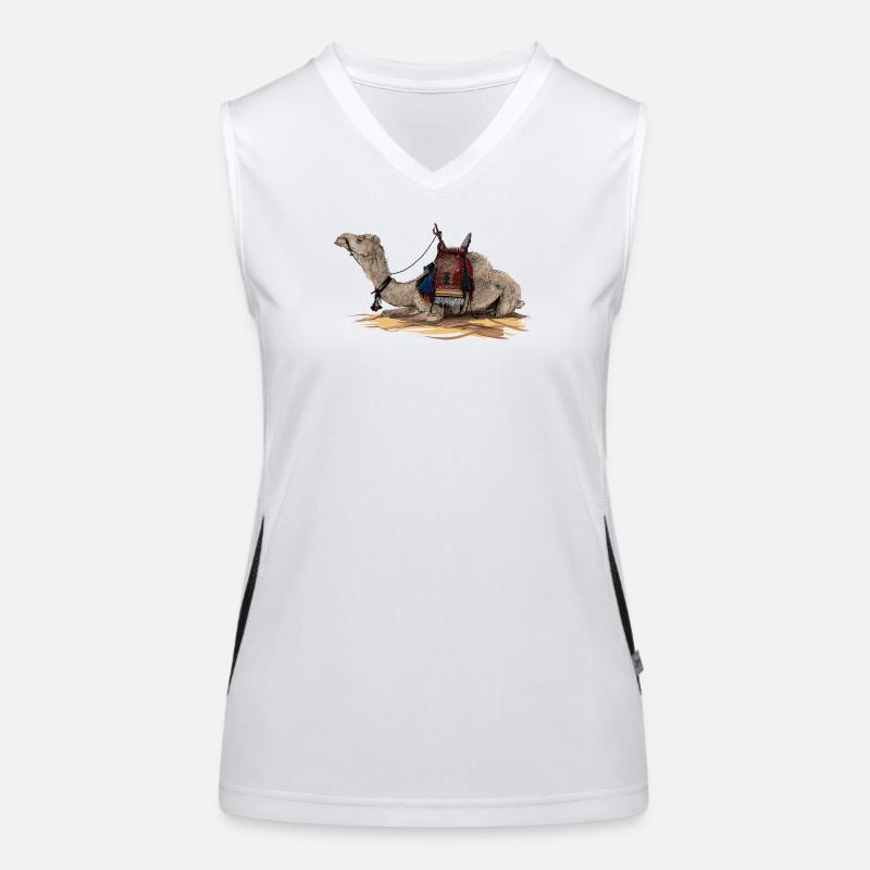 Camel Funktionelles Kontrast-Tank Top für Frauen