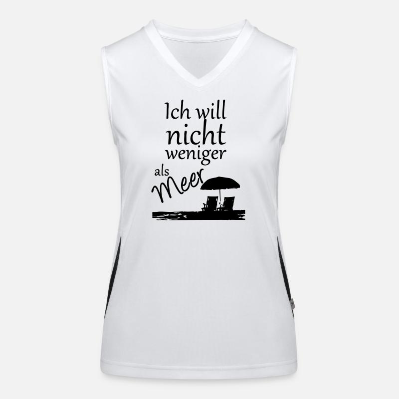 Nicht weniger als Meer Urlaub, Reise, Geschenk Funktionelles Kontrast-Tank Top für Frauen