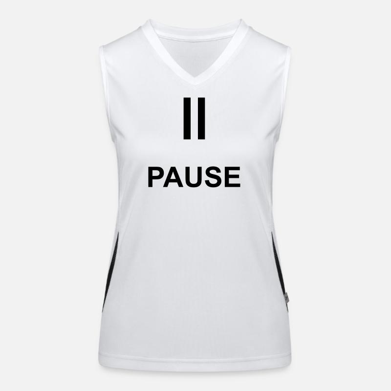 Pause Auszeit Geschenk Statement Funktionelles Kontrast-Tank Top für Frauen