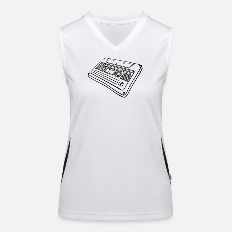 Kassette Funktionelles Kontrast-Tank Top für Frauen