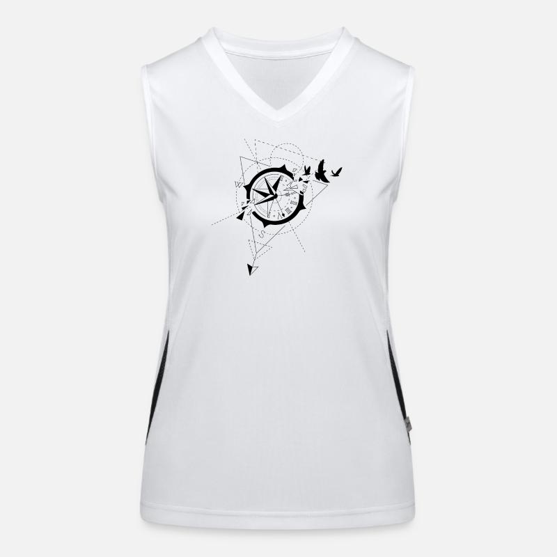 Kompass Funktionelles Kontrast-Tank Top für Frauen