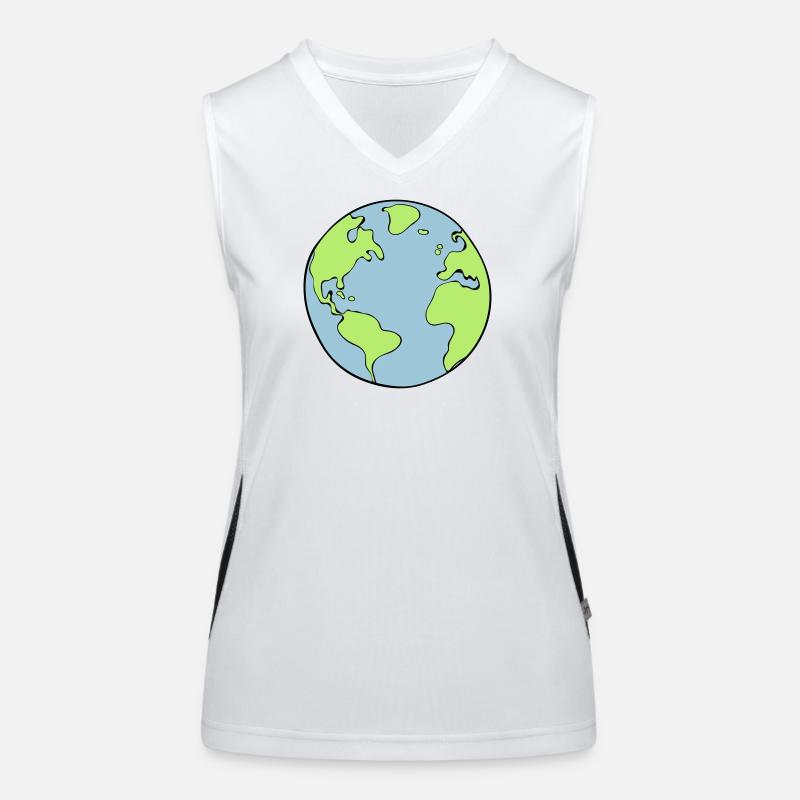 Erde Funktionelles Kontrast-Tank Top für Frauen
