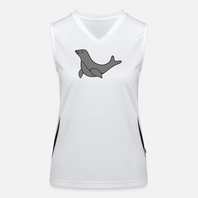 Seelöwe Funktionelles Kontrast-Tank Top für Frauen