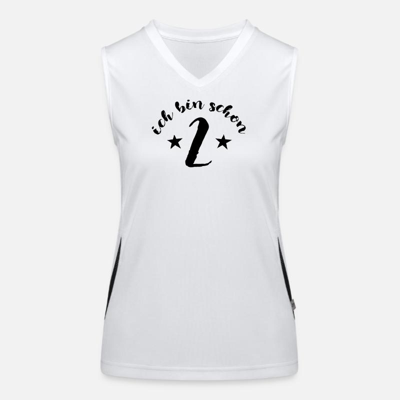 Ich bin schon 2, Zwei, Kindergeburtstag Funktionelles Kontrast-Tank Top für Frauen