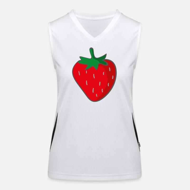 Erdbeere Funktionelles Kontrast-Tank Top für Frauen