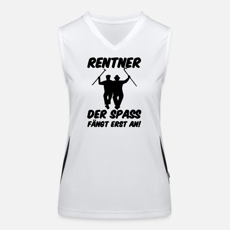 Rentner Spaß Rente, Ruhestand, Geschenk, Spruch Funktionelles Kontrast-Tank Top für Frauen
