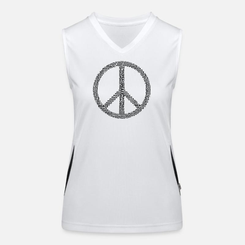 Peace Friedenssymbol Funktionelles Kontrast-Tank Top für Frauen