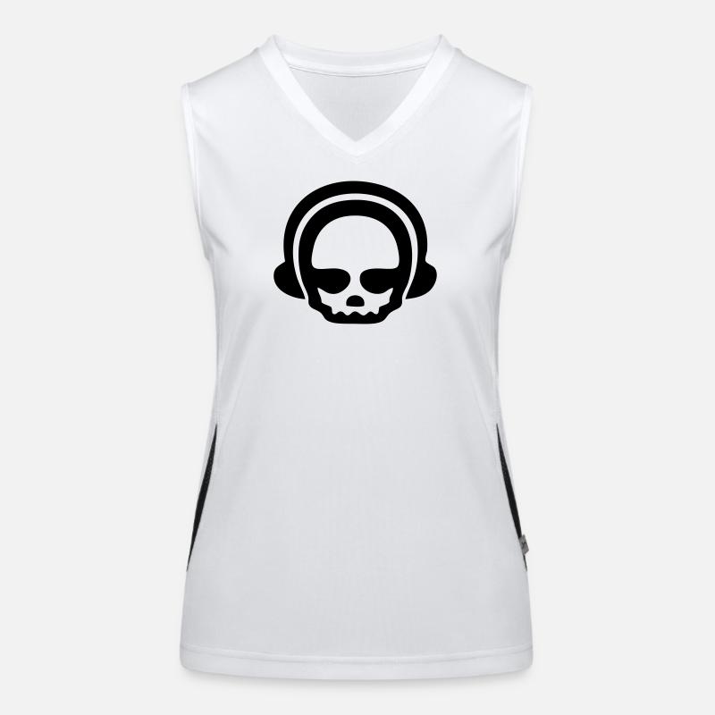 Casque crâne 1Clr Débardeur respirant contrasté Femme