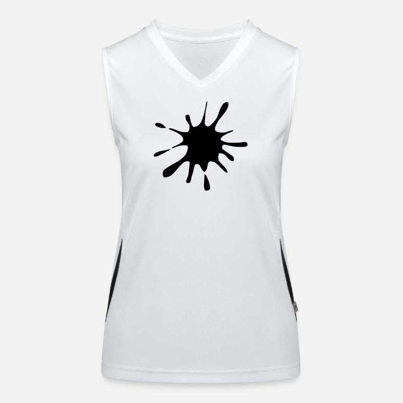 Klecks Funktionelles Kontrast-Tank Top für Frauen