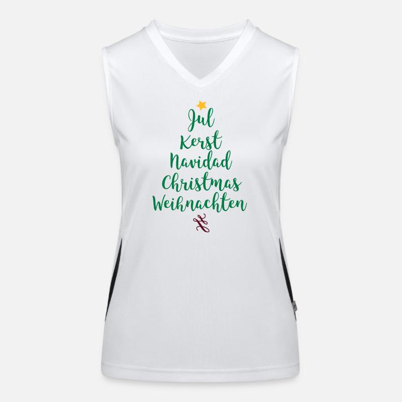 Weihnachtsbaum Funktionelles Kontrast-Tank Top für Frauen