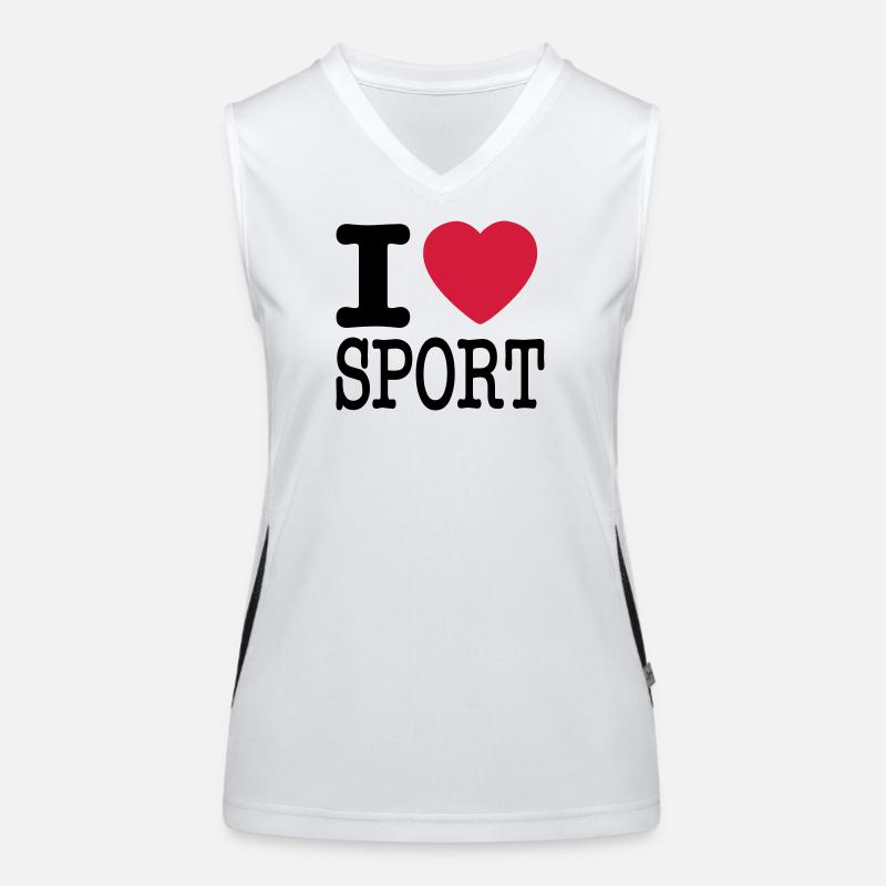 Ich liebe Sport Funktionelles Kontrast-Tank Top für Frauen