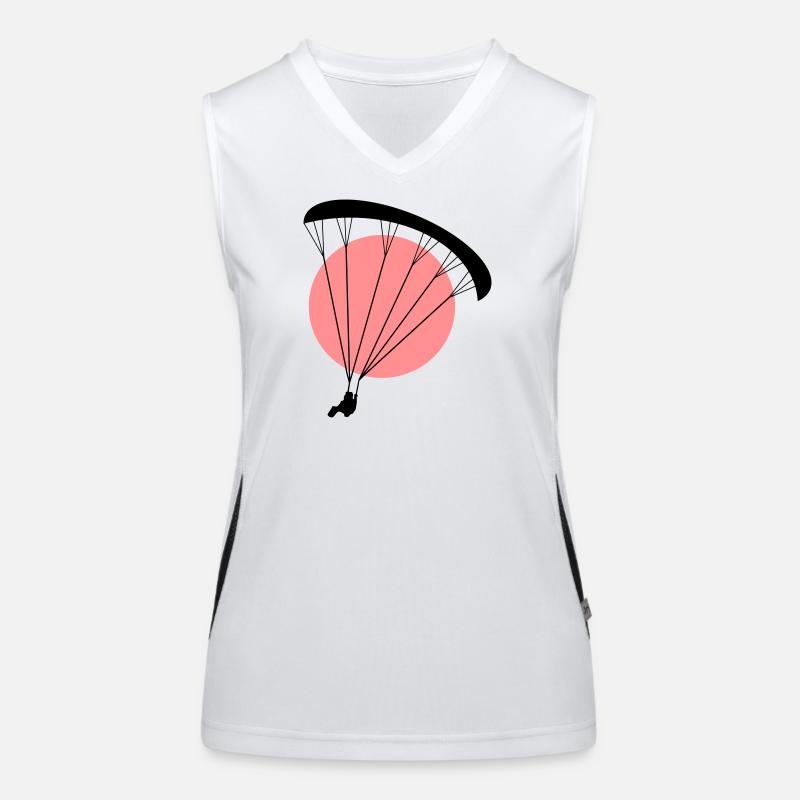 Paraglider Sunset Vector Women's Functional Contrast Tank Top