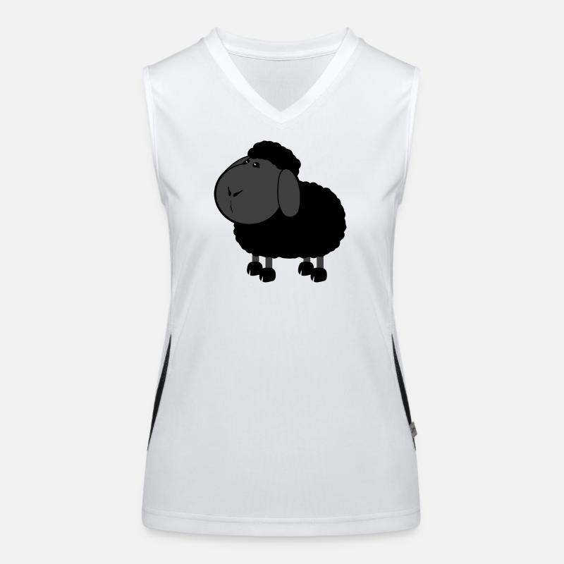 Schwarzes Schaf Funktionelles Kontrast-Tank Top für Frauen