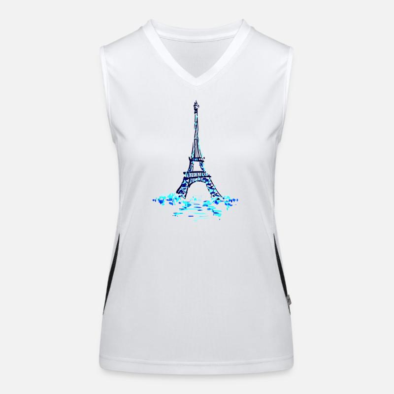 Eiffelturm  Funktionelles Kontrast-Tank Top für Frauen