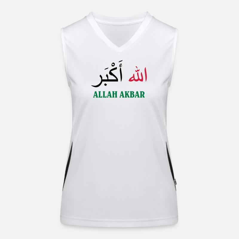 Allah Akbar Funktionelles Kontrast-Tank Top für Frauen