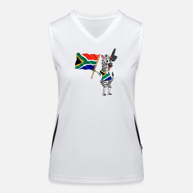 South African Zebra Women's Functional Contrast Tank Top