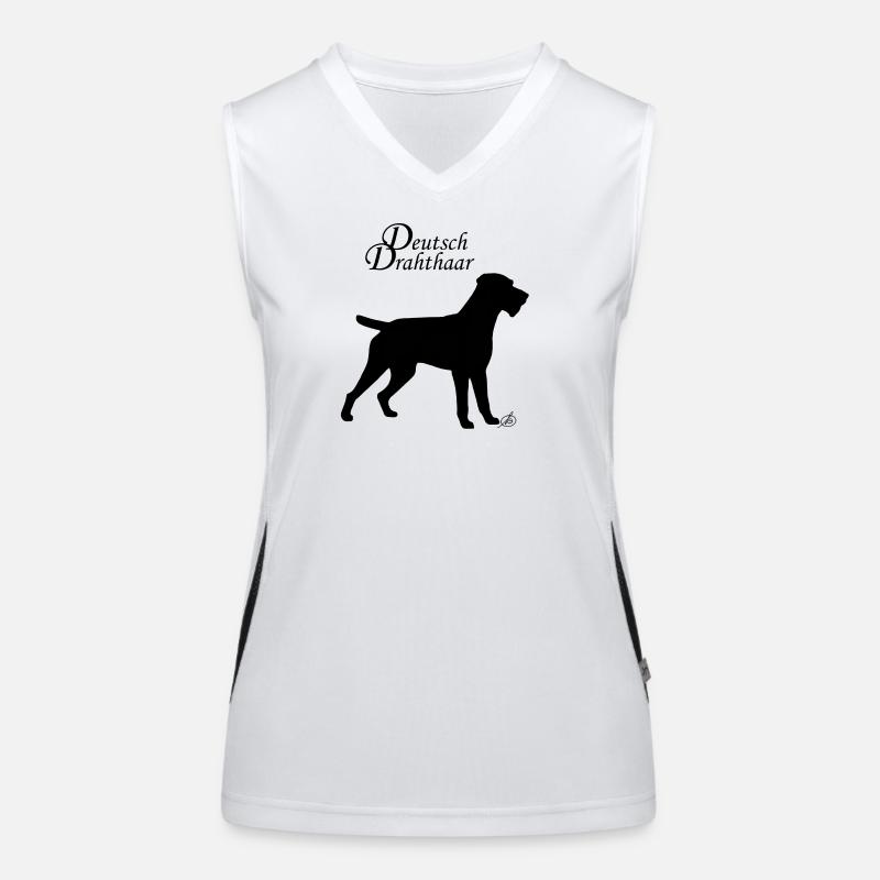 Deutsch Drahthaar Funktionelles Kontrast-Tank Top für Frauen