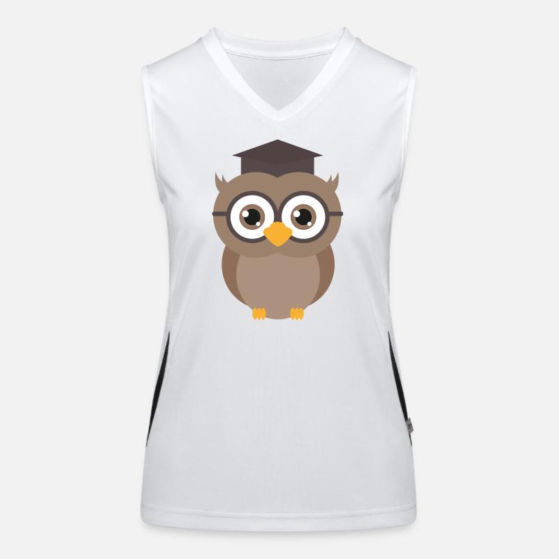 Abschluss Eule Funktionelles Kontrast-Tank Top für Frauen