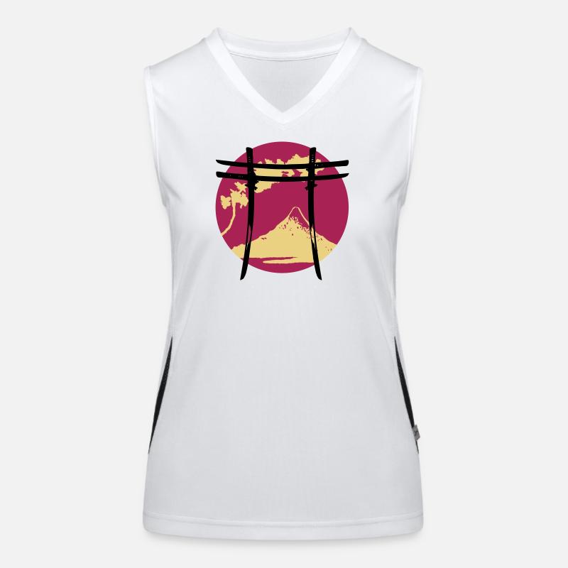 Japanischer Bogen Torii Funktionelles Kontrast-Tank Top für Frauen