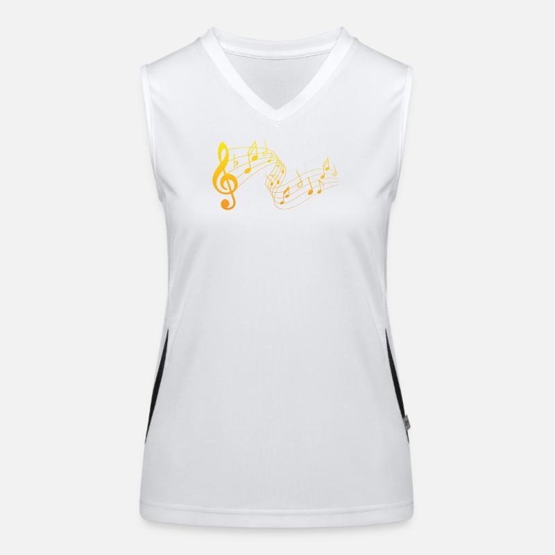 Musical notes Women's Functional Contrast Tank Top