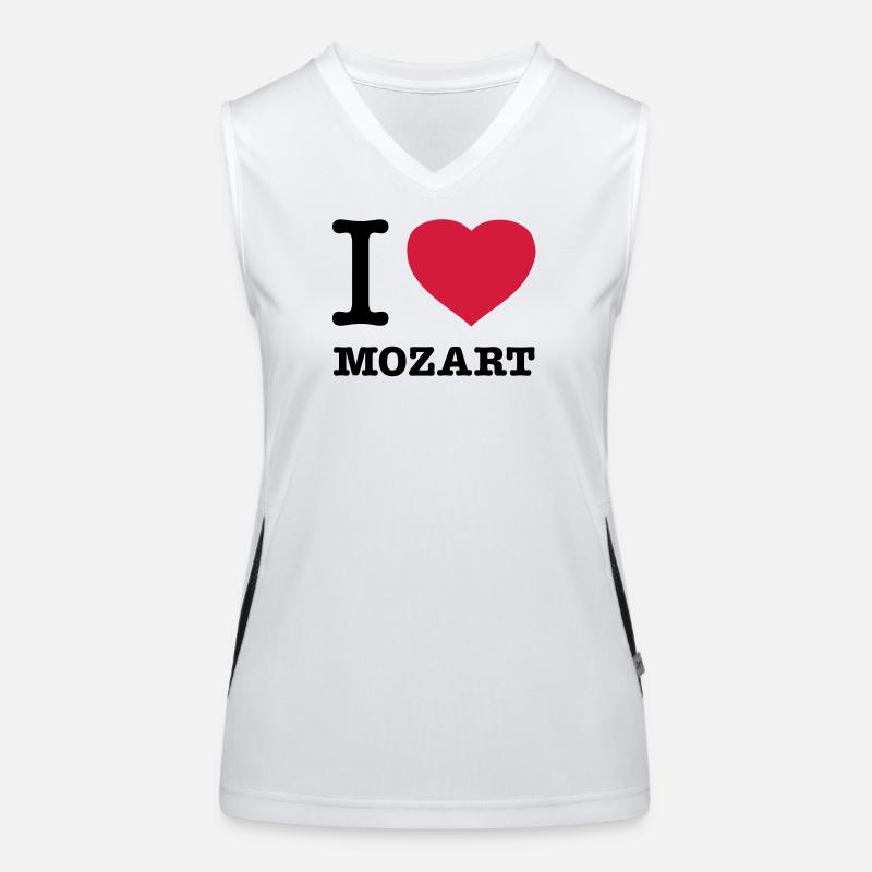 I LOVE MOZART Funktionelles Kontrast-Tank Top für Frauen