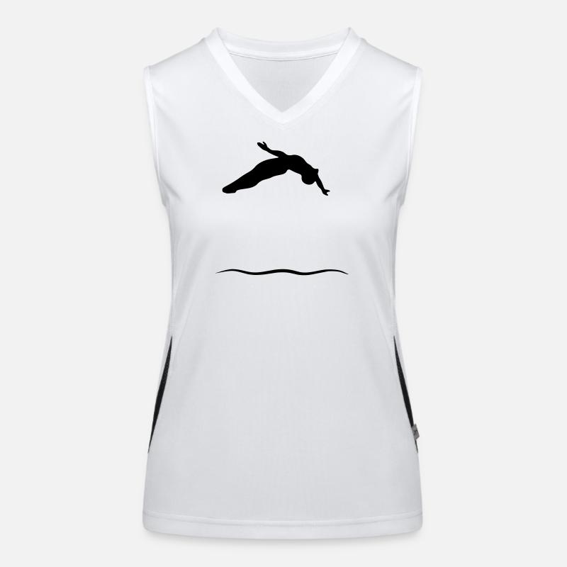 Turmspringer Funktionelles Kontrast-Tank Top für Frauen