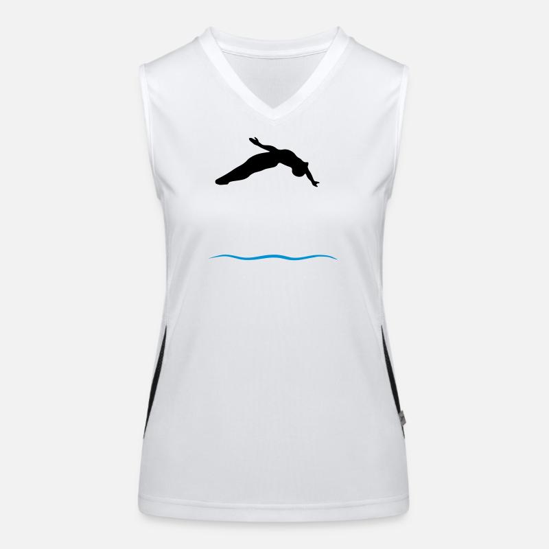 Turmspringer Funktionelles Kontrast-Tank Top für Frauen