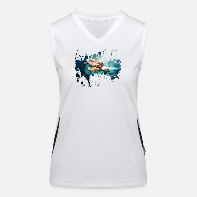 Turtle splash Women's Functional Contrast Tank Top