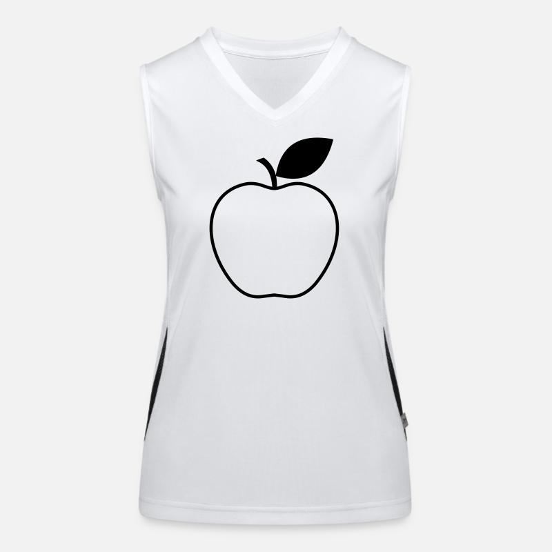 Apple Fruit Fruit Vegetarian Vegan Gift Idea Women's Functional Contrast Tank Top