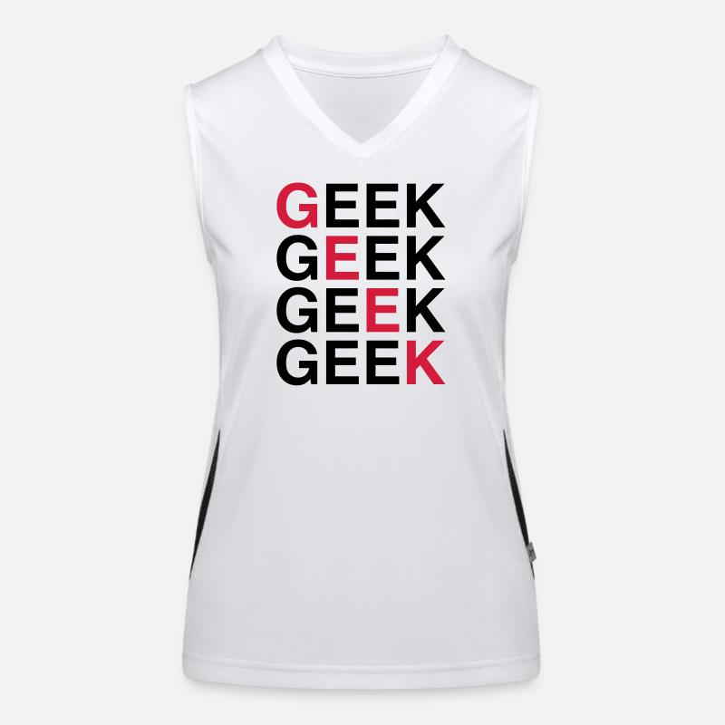 Geek! Funktionelles Kontrast-Tank Top für Frauen