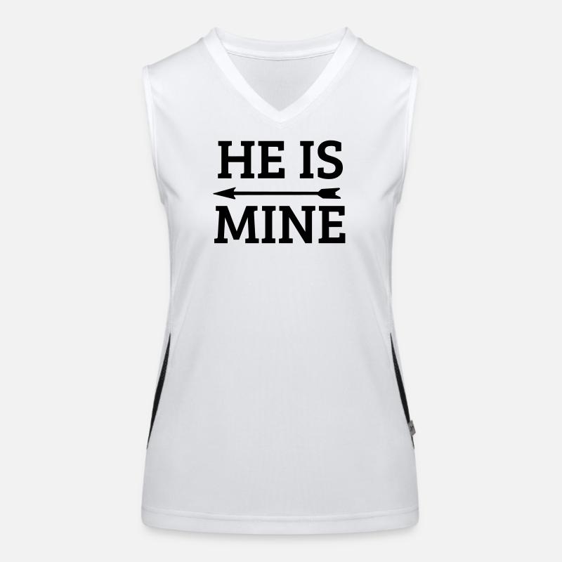 he is mine Funktionelles Kontrast-Tank Top für Frauen
