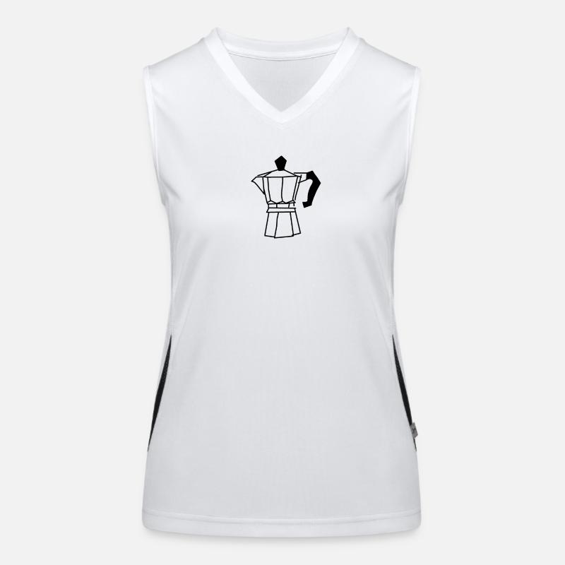 Kaffee Funktionelles Kontrast-Tank Top für Frauen